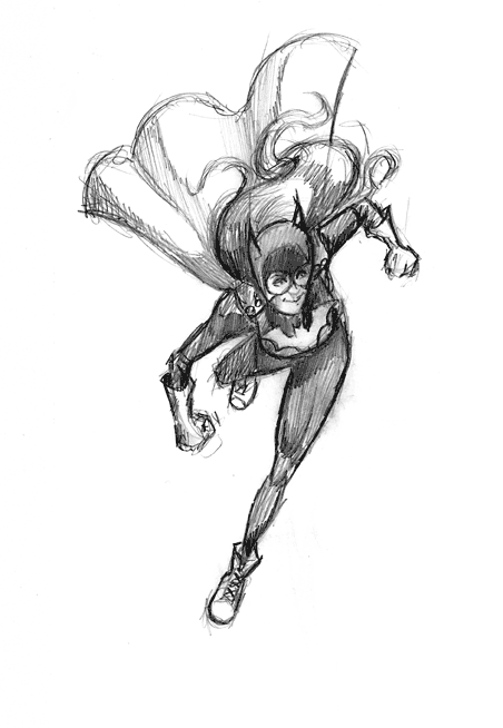 452x654 Batgirl Sketch Twitter Reward Vanguard - Batgirl Sketch