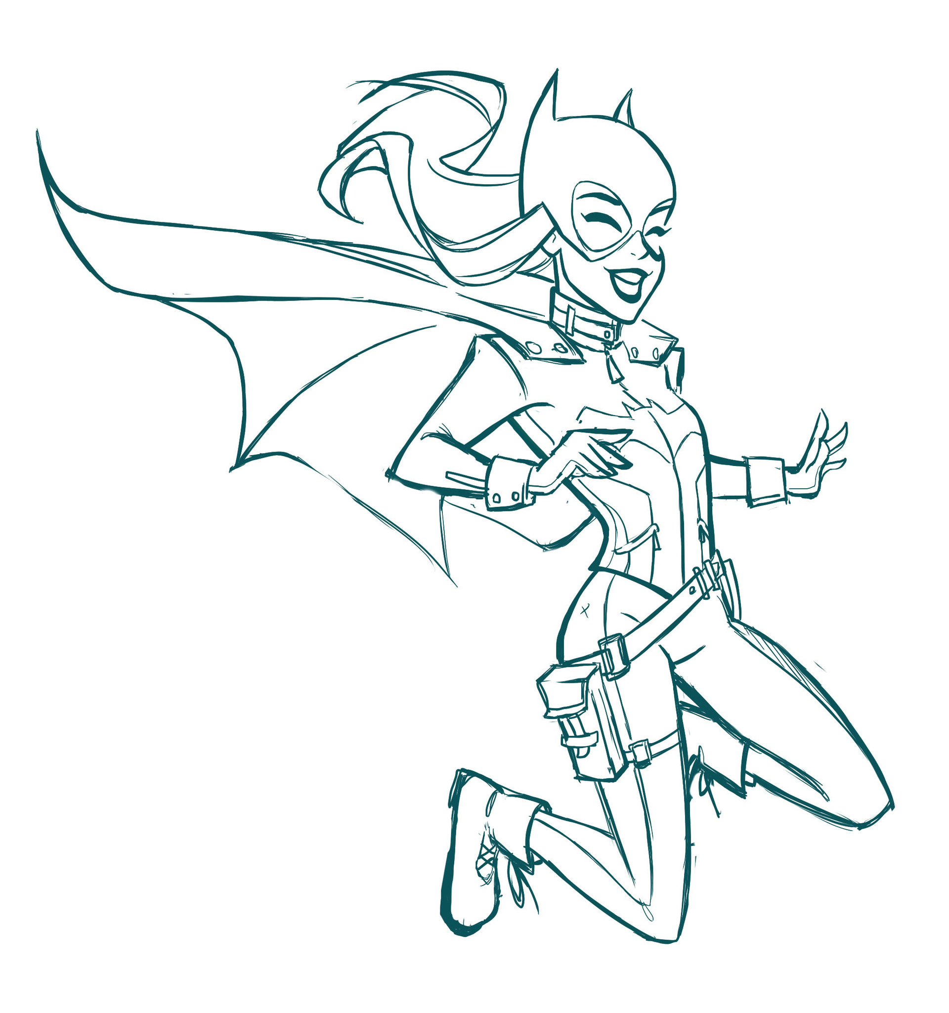 1920x2050 Perrault - Batgirl Sketch