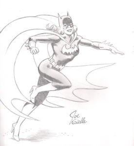 275x300 Joe Giella Signed Original Dc Comics Batman Art Sketch ~ Barbara - Batgirl Sketch