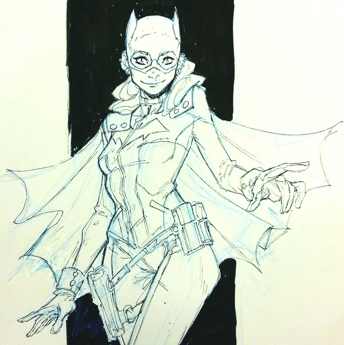 1199x1200 Jonlamart On Twitter - Batgirl Sketch