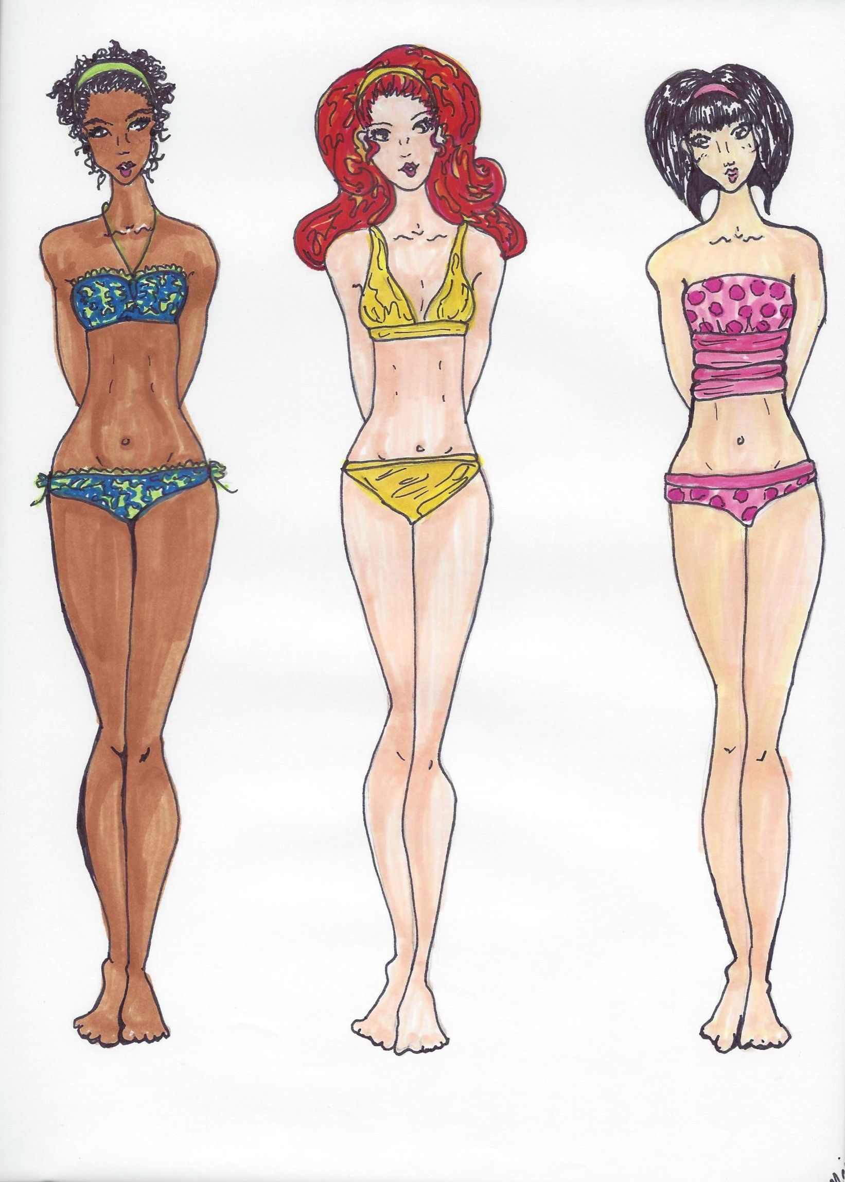 1642x2296 Fashion Sketch - Bathing Suit Sketches