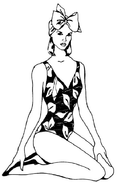 400x621 How To Draw People Woman In A Bathing Suit Howstuffworks - Bathing Suit Sketches