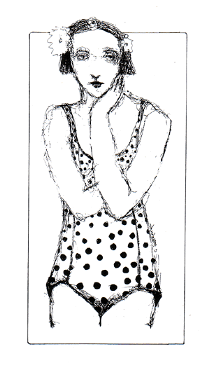 306x535 Cynthia Markert Sketches Katherine In Bathing Suit - Bathing Suit Sketches