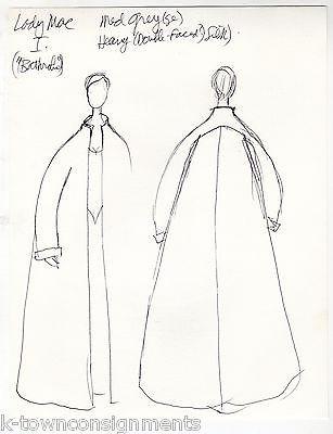 307x400 Lady Mae Act I Bathrobe Original Broadway Theatre Play Costume - Bathrobe Sketch