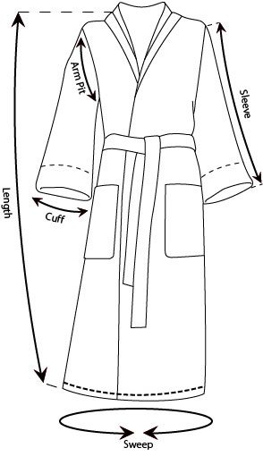 294x520 Premium Bathrobes Terry Bathrobes Terry Hooded Robes 100 - Bathrobe Sketch