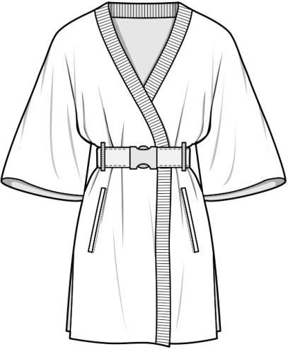 407x493 Robe By Kym Wear Me Everyday Fashion - Bathrobe Sketch