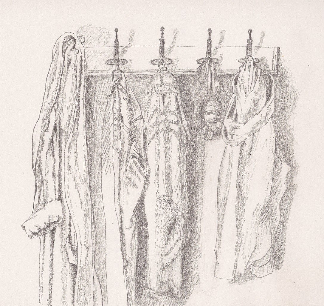 1087x1025 Sketch A Day 2011 March 24, 2011 - Bathrobe Sketch