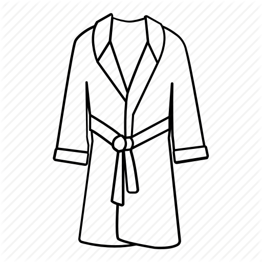 512x512 19 Robe Drawing Huge Freebie! Download For Powerpoint - Bathrobe Sketch