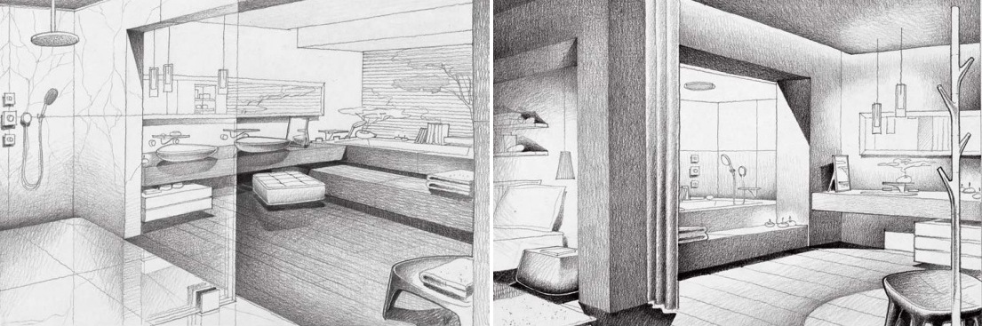 1105x367 Jean Marie Massaud Bathroom Design Sketch Interior Design Ideas. - Bathroom Sketch
