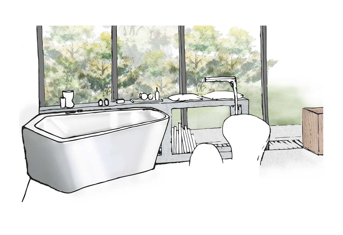 1300x891 Bathroom Sketch - Bathroom Sketch