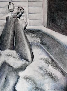 219x300 Bathtub Drawings Fine Art America - Bathtub Sketch