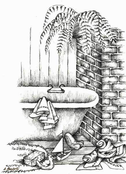 435x600 Clear Heart Blog 365 Jobs, Day 131 Claw Foot Bathtub - Bathtub Sketch