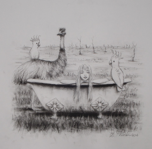 489x479 Shane Vink, Australian Artist - Bathtub Sketch