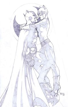 Batman And Catwoman Sketch