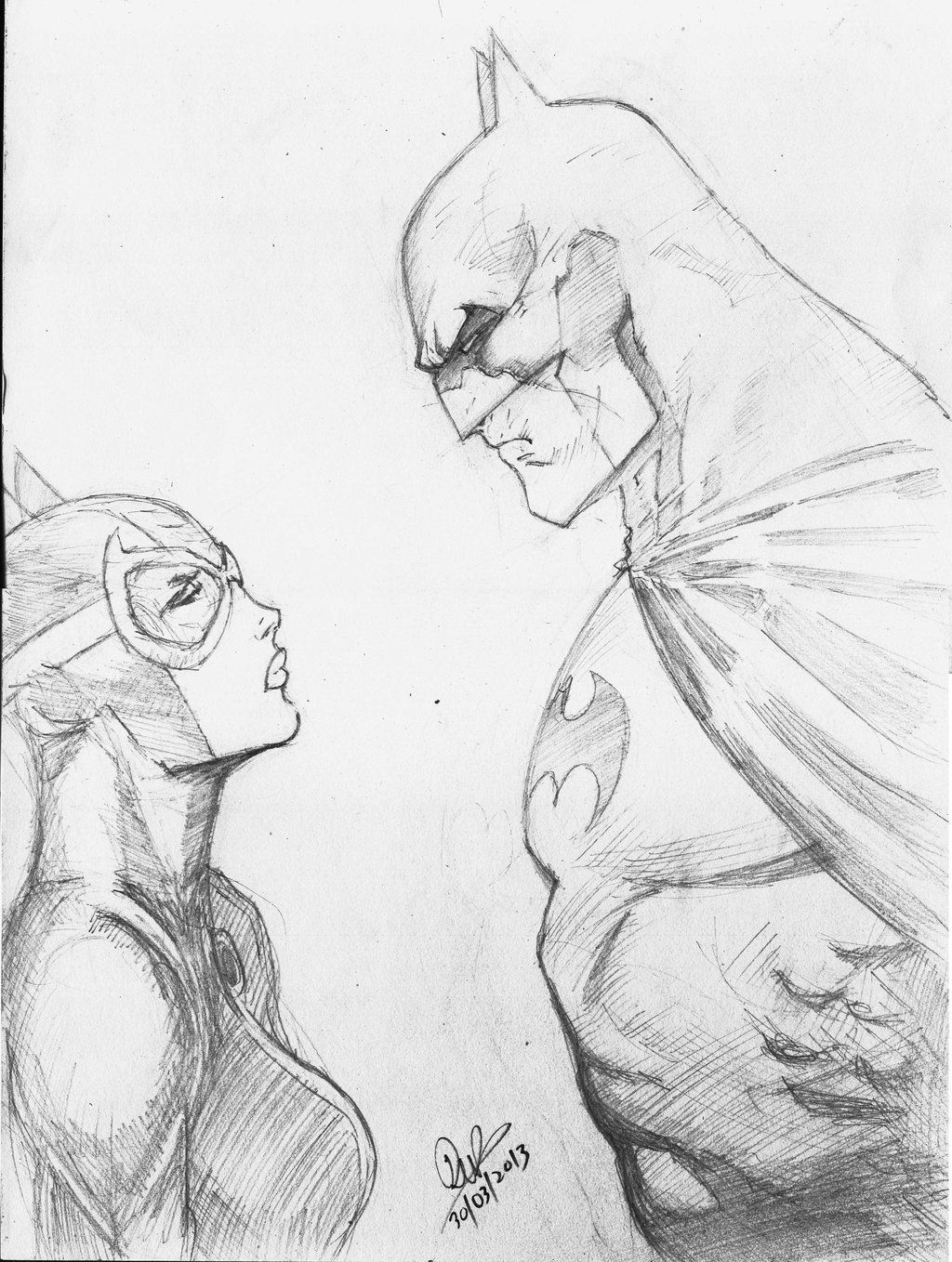 1024x1358 Batman And Catwoman Jim Lee Style By Dushans Sketch - Batman And Catwoman Sketch