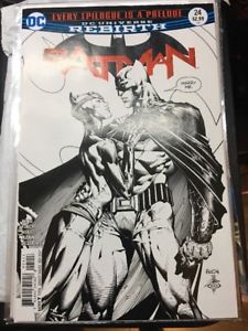 225x300 Batman 24 3rd Sketch Variant Rebirth Dc Comics Black White - Batman And Catwoman Sketch