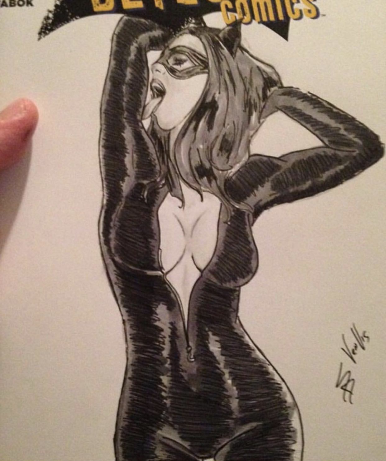 1242x1481 Catwoman Sketch Cover I Did - Batman And Catwoman Sketch