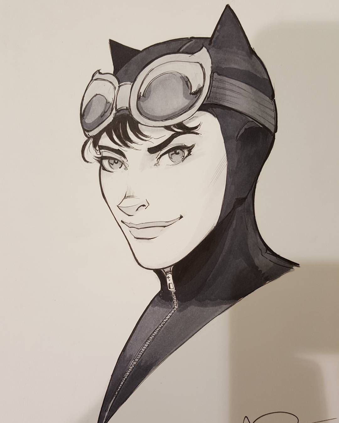 1080x1350 Catwoman By Max Dunbar - Batman And Catwoman Sketch