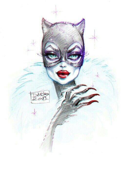 500x707 Catwoman. Catwoman Batman, Comic And Harley Quinn - Batman And Catwoman Sketch
