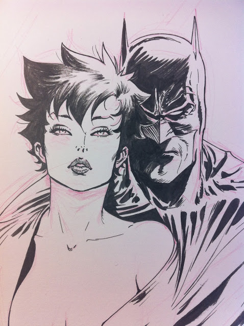 478x640 Guillem March Batman And Catwoman Drawing Process - Batman And Catwoman Sketch