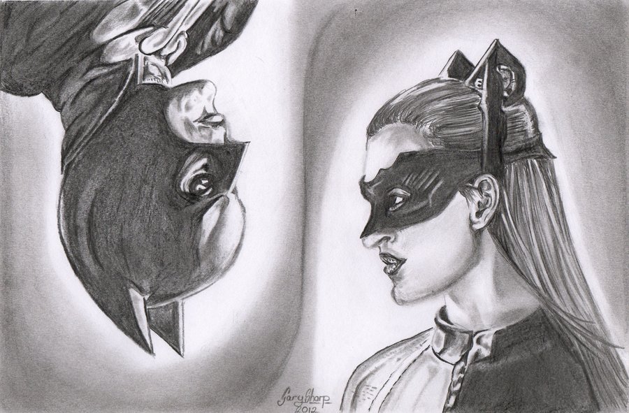 900x591 Batman And Catwoman By Chairboygazza - Batman And Catwoman Sketch