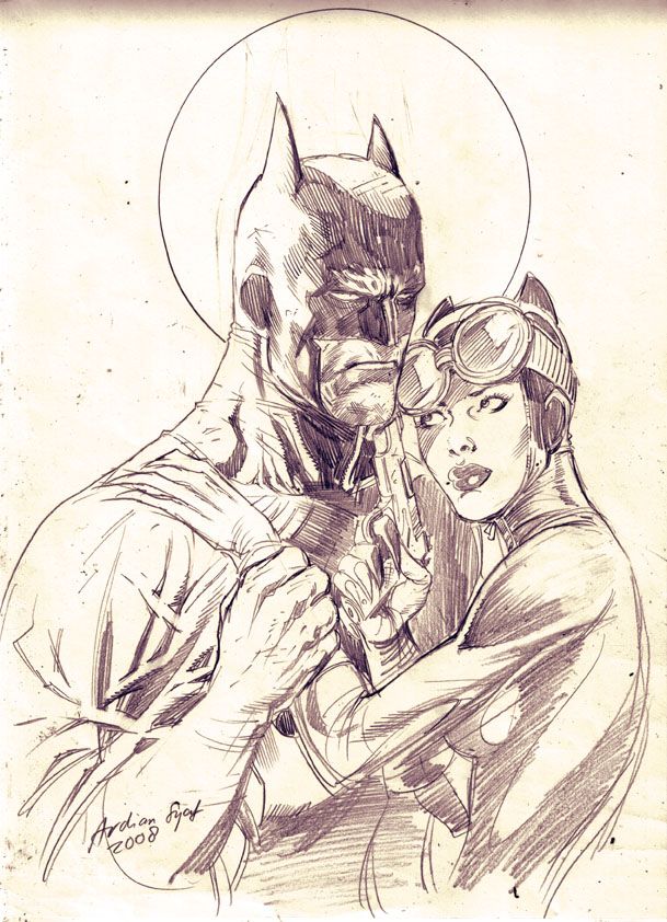 609x842 Batman Catwoman Doodle By Ardian Batman And - Batman And Catwoman Sketch