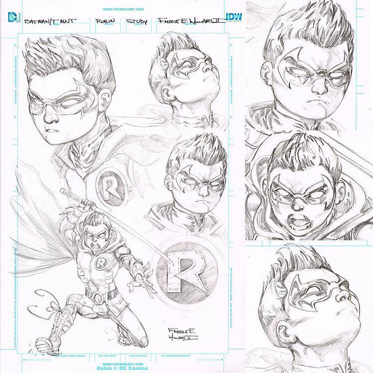 750x750 Freddie Williams Ii On Twitter Robin Study Sketch. From My - Batman And Robin Sketch