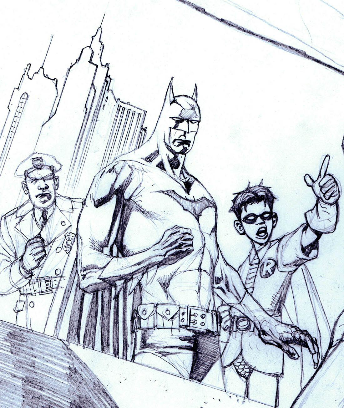 1100x1304 Kevin Nowlan Batman And Robin Pencil Preview - Batman And Robin Sketch
