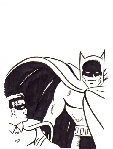 381x500 Sheldon Shelly Moldoff Batman Amp Robin Sketch With Batman Amp Joker - Batman And Robin Sketch
