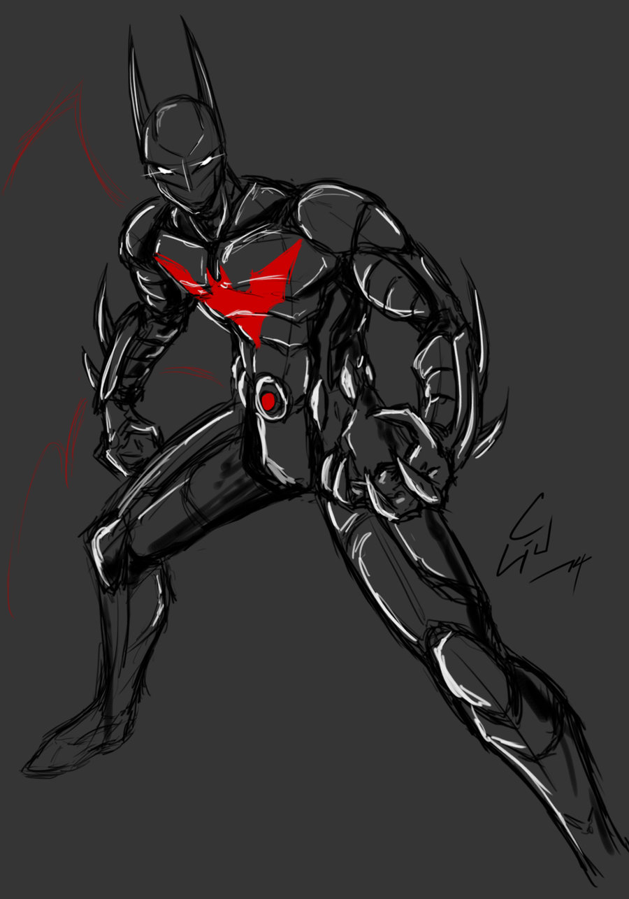 900x1286 Quick Sketch Of Batman Beyond (Redesign) [Oc] Batman - Batman Beyond Sketch