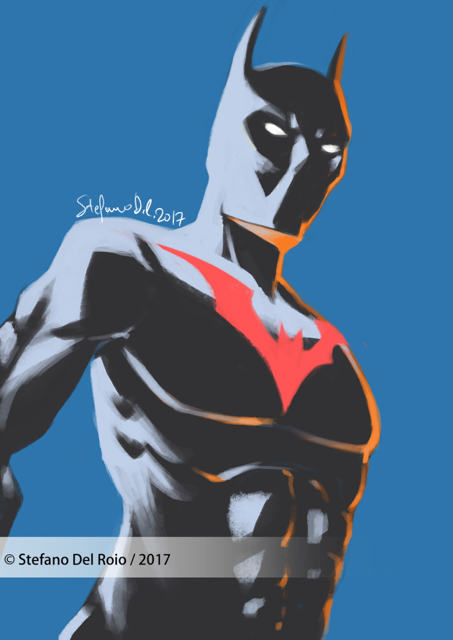 934x1321 Stefano Del Roio - Batman Beyond Sketch