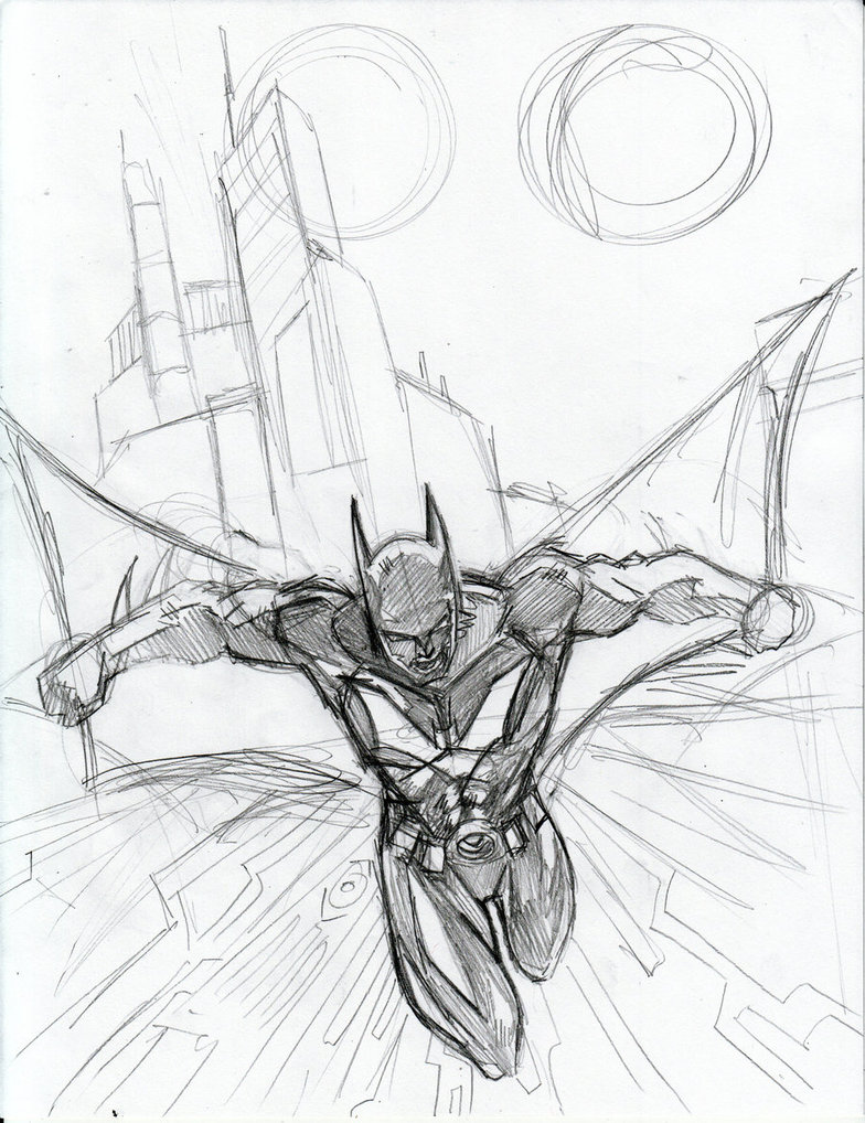 784x1018 Batman Beyond Sketch By Beamer - Batman Beyond Sketch