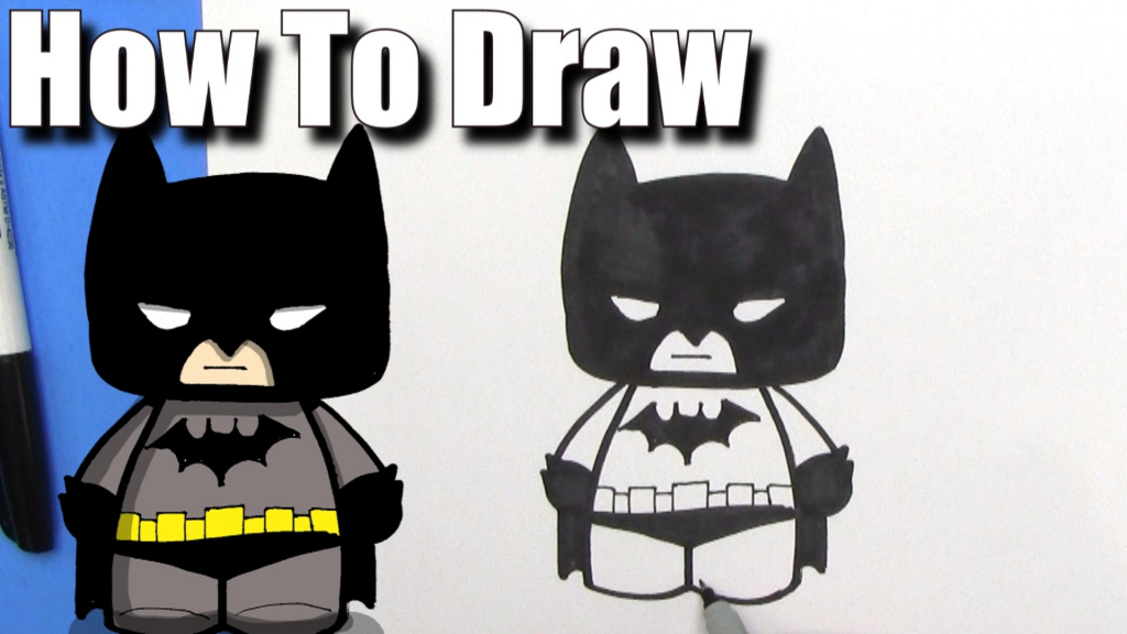 1024x576 Cartoon Drawings Of Batman Batman Cartoons To Draw - Batman Cartoon Sketch