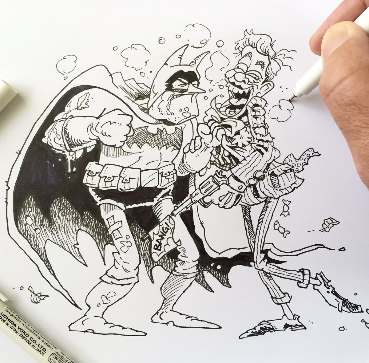 1200x1181 Yeo Cartoons On Twitter - Batman Cartoon Sketch