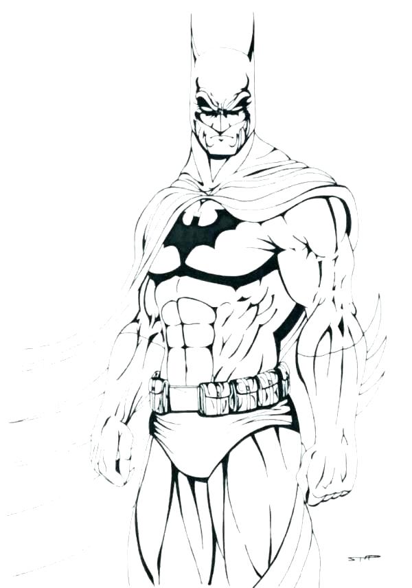 600x856 Batman Cartoon Coloring Pages Beautiful For Movie Joker Amazing Or - Batman Cartoon Sketch