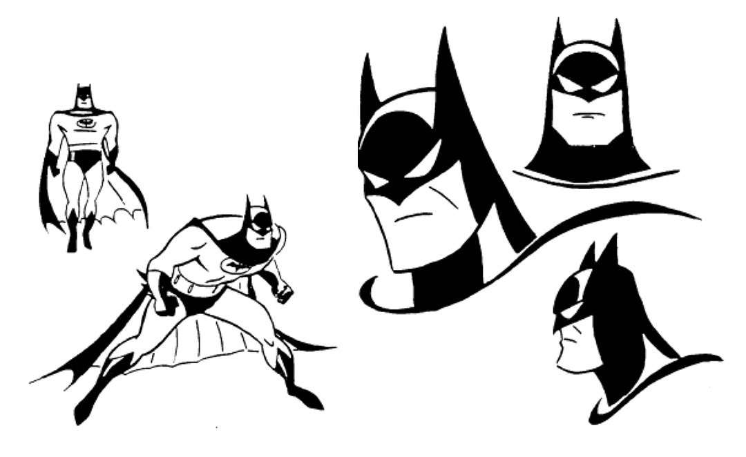 1080x662 Batman The Animated Series (1992) Art Of The Title - Batman Cartoon Sketch