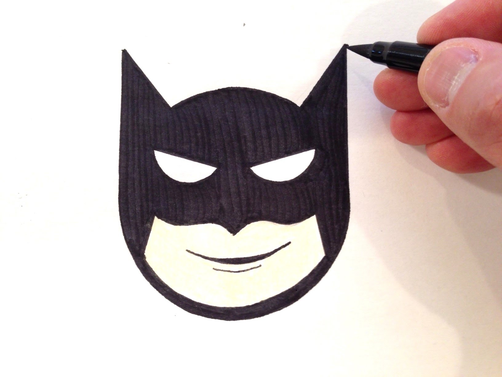 1632x1224 How To Draw A Batman Smiley Face - Batman Face Sketch
