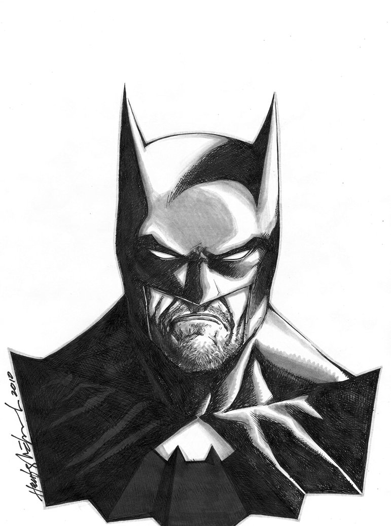 Batman Face Sketch At PaintingValley.com | Explore Collection Of Batman ...