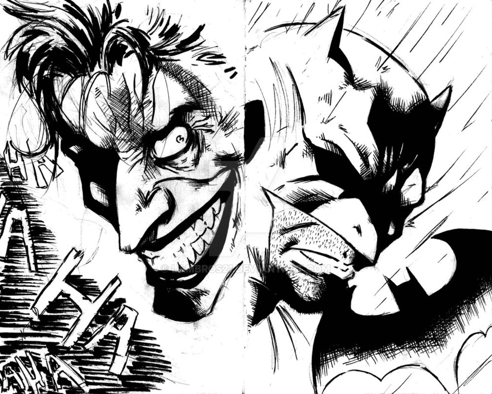 998x800 Batmanjoker Sketch By Lambros21 - Batman Joker Sketch