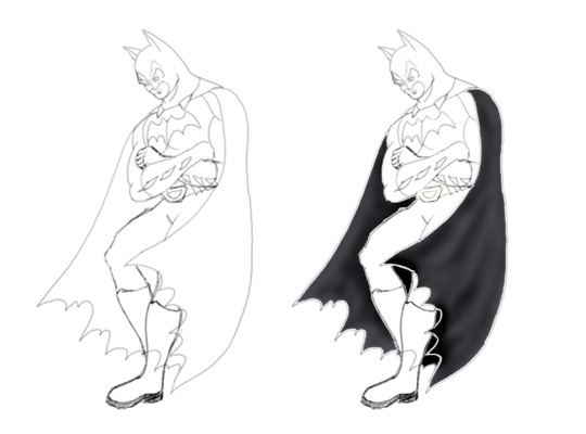 540x400 How To Draw Batman From Gotham City - Batman Logo Sketch