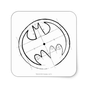 307x307 Logo Sketch Stickers Zazzle - Batman Logo Sketch