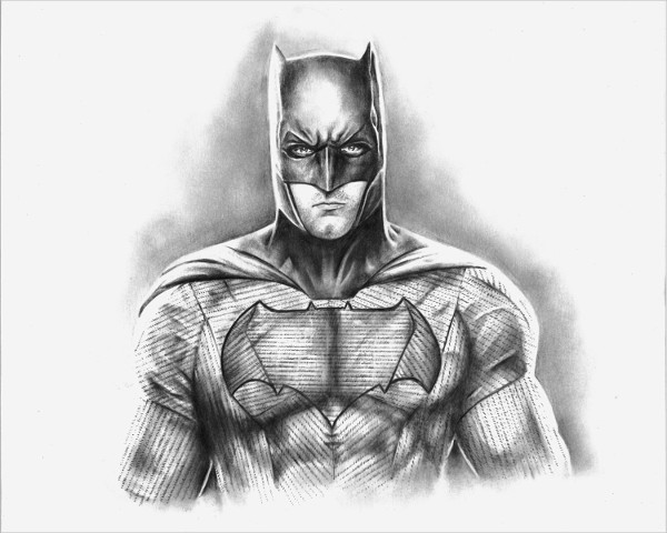 600x480 Batman Drawing - Batman Sketch