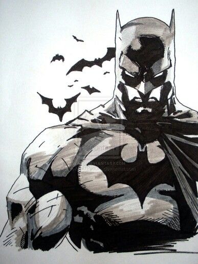 387x516 Batman By Jay (Se7enupyours ) Batman - Batman Sketch Art