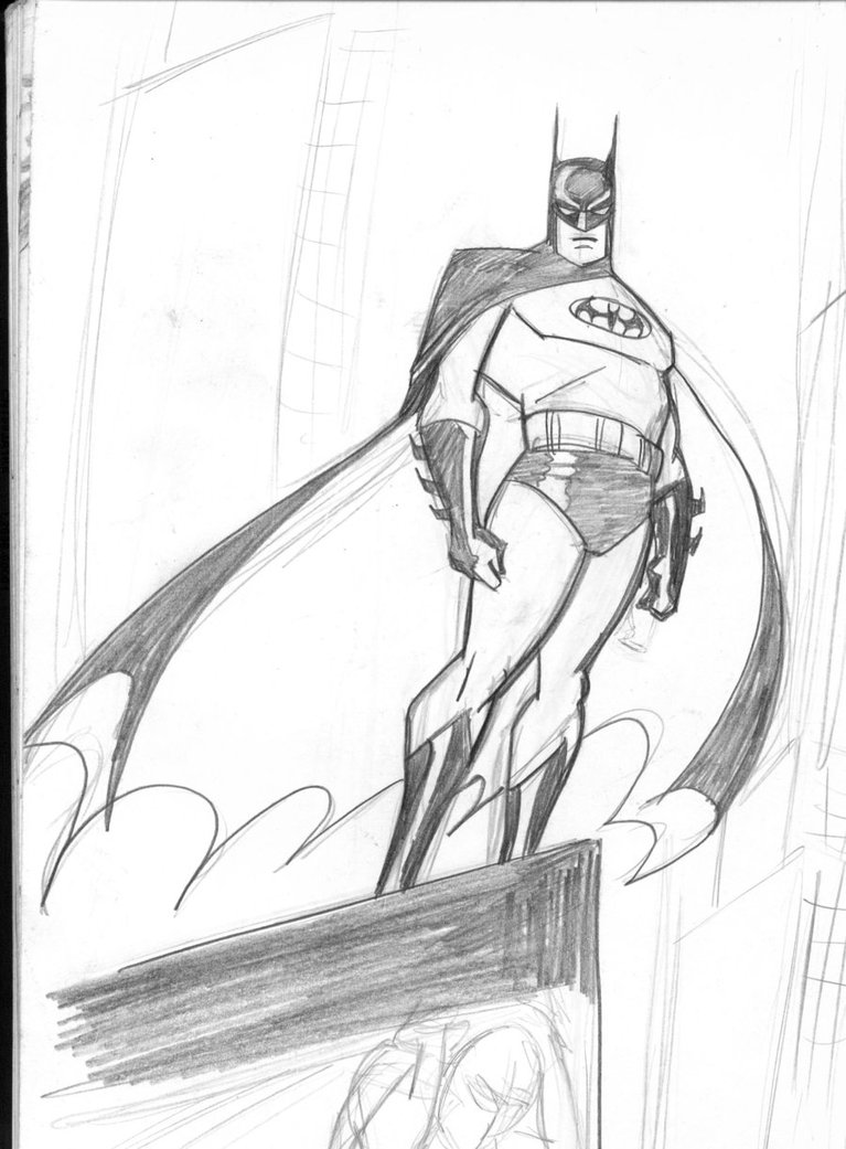 767x1041 Batman Sketch 1 By Theamat - Batman Sketch Art