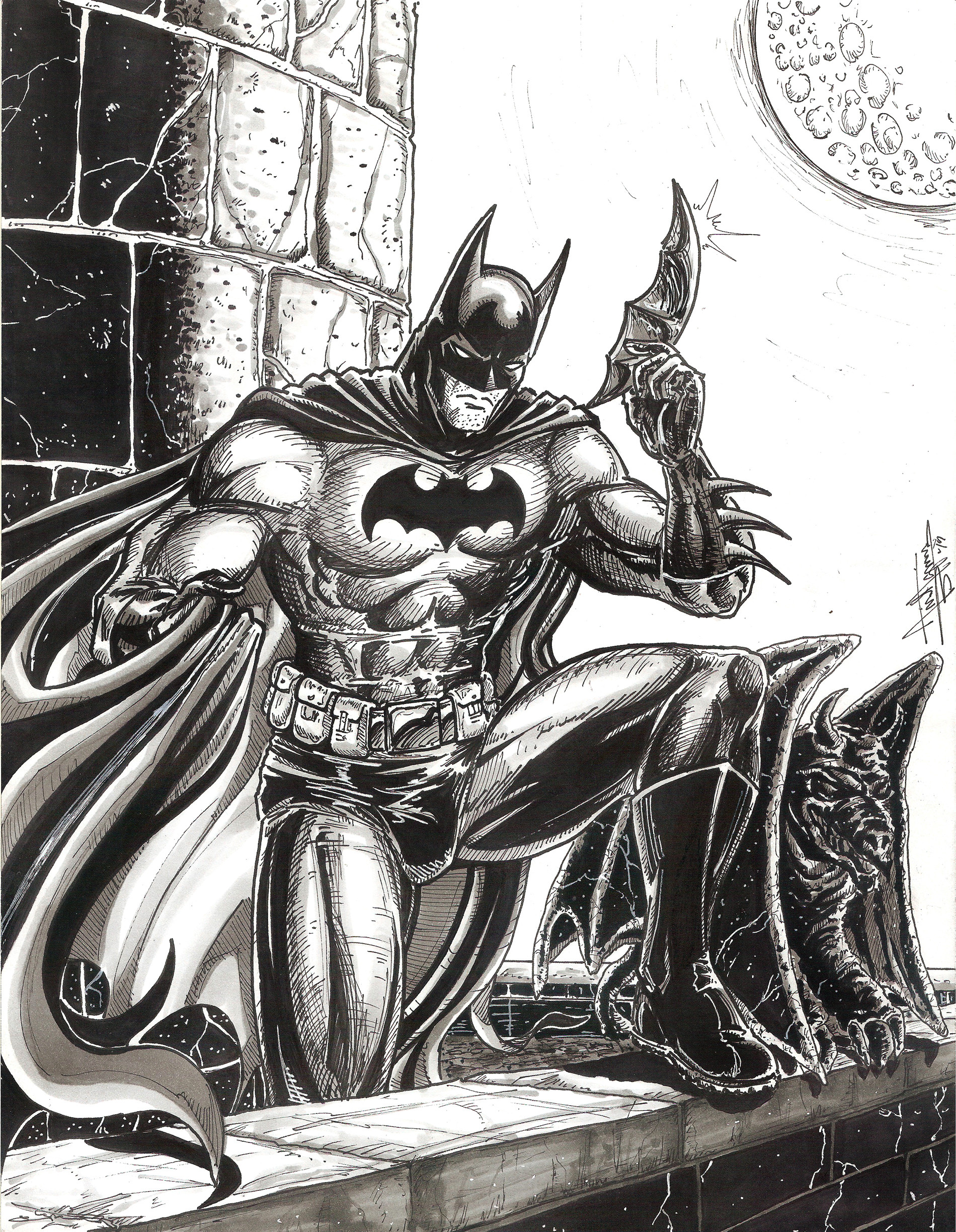 1900x2448 Artstation - Batman Sketch Art