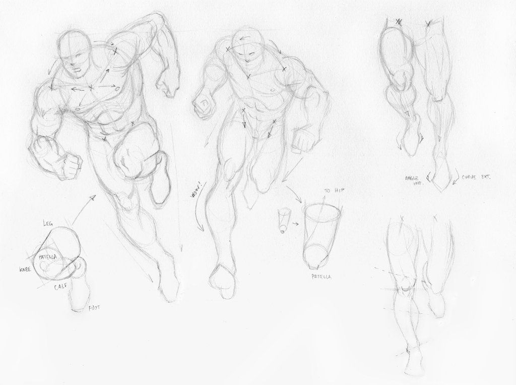 1024x763 More Batman Studies - Batman Sketch Figure
