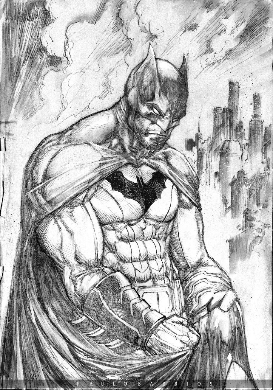 915x1309 Paulo Barrios - Batman Sketch Figure