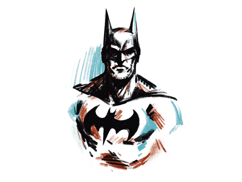 800x600 Batman Sketch By Liam Lee - Batman Sketch Images