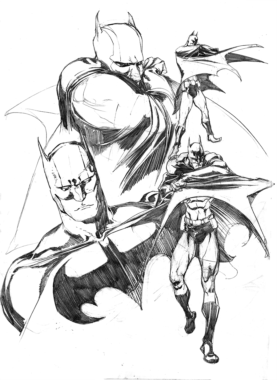900x1232 Batman Sketches Koi Turnbull - Batman Sketch Images