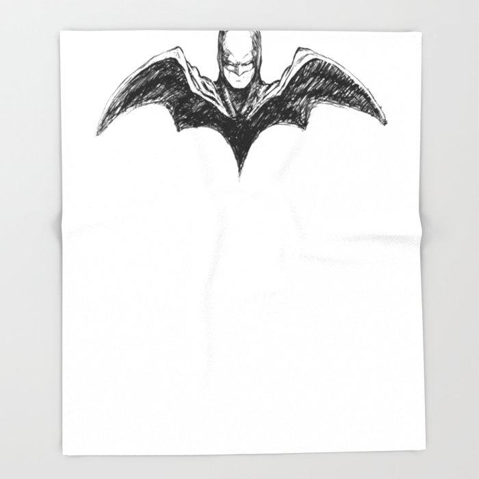 700x700 Sketch Logo Throw Blanket By Dibujarbien Society6 - Batman Sketch Logo